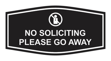 Fancy No Soliciting Please Go Away Wall or Door Sign